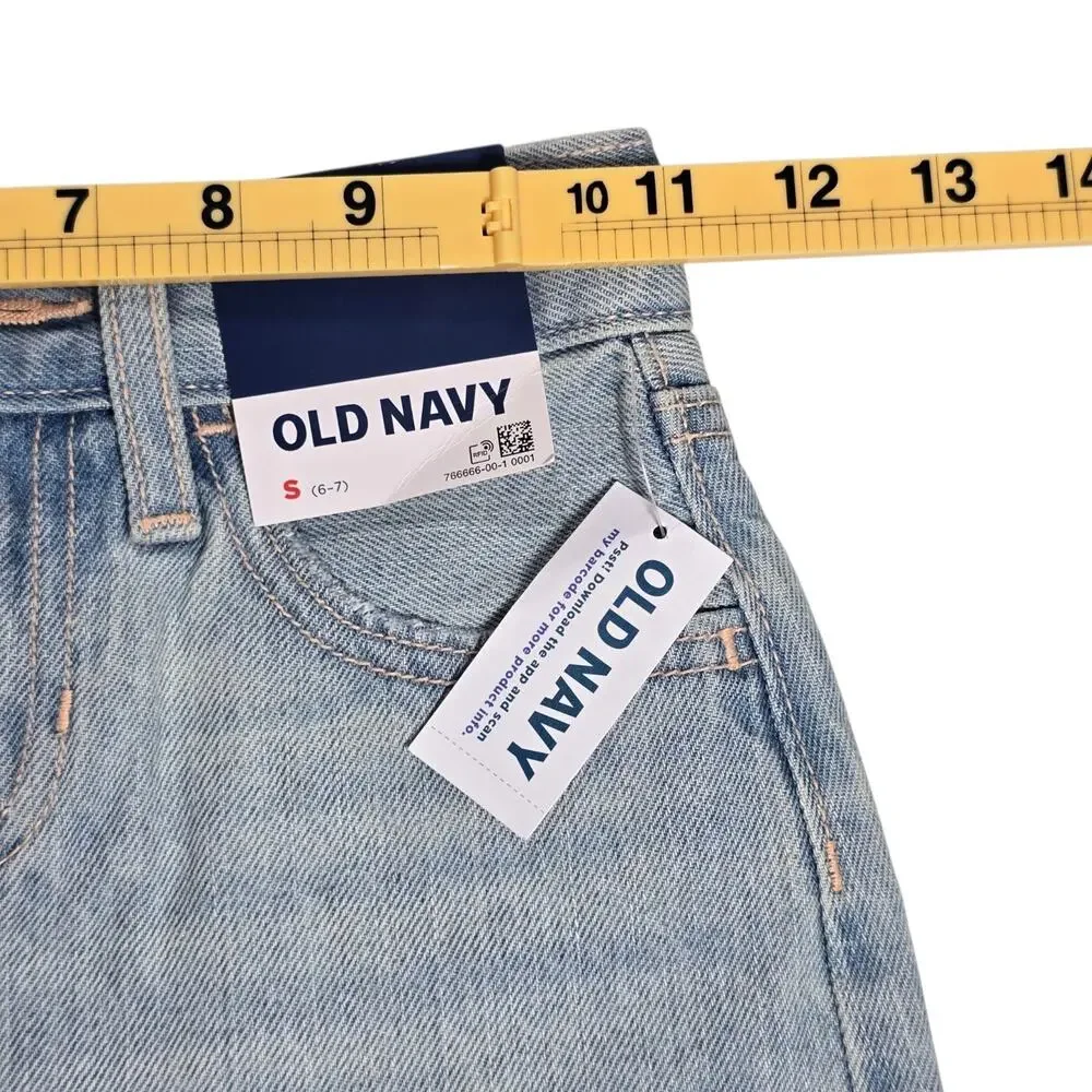 NWT Old Navy Girls’ Jean Skirt Small (6-7) High Rise Denim Elastic Waist NEW
